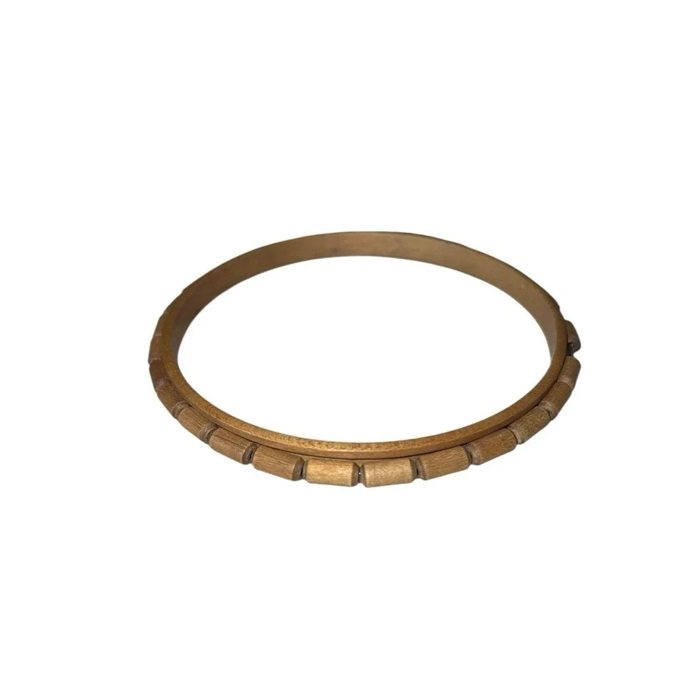 Embroidery Hoop RARE Latch Lock Tension Wood Bead Outer Ring Vintage Hardwood 6